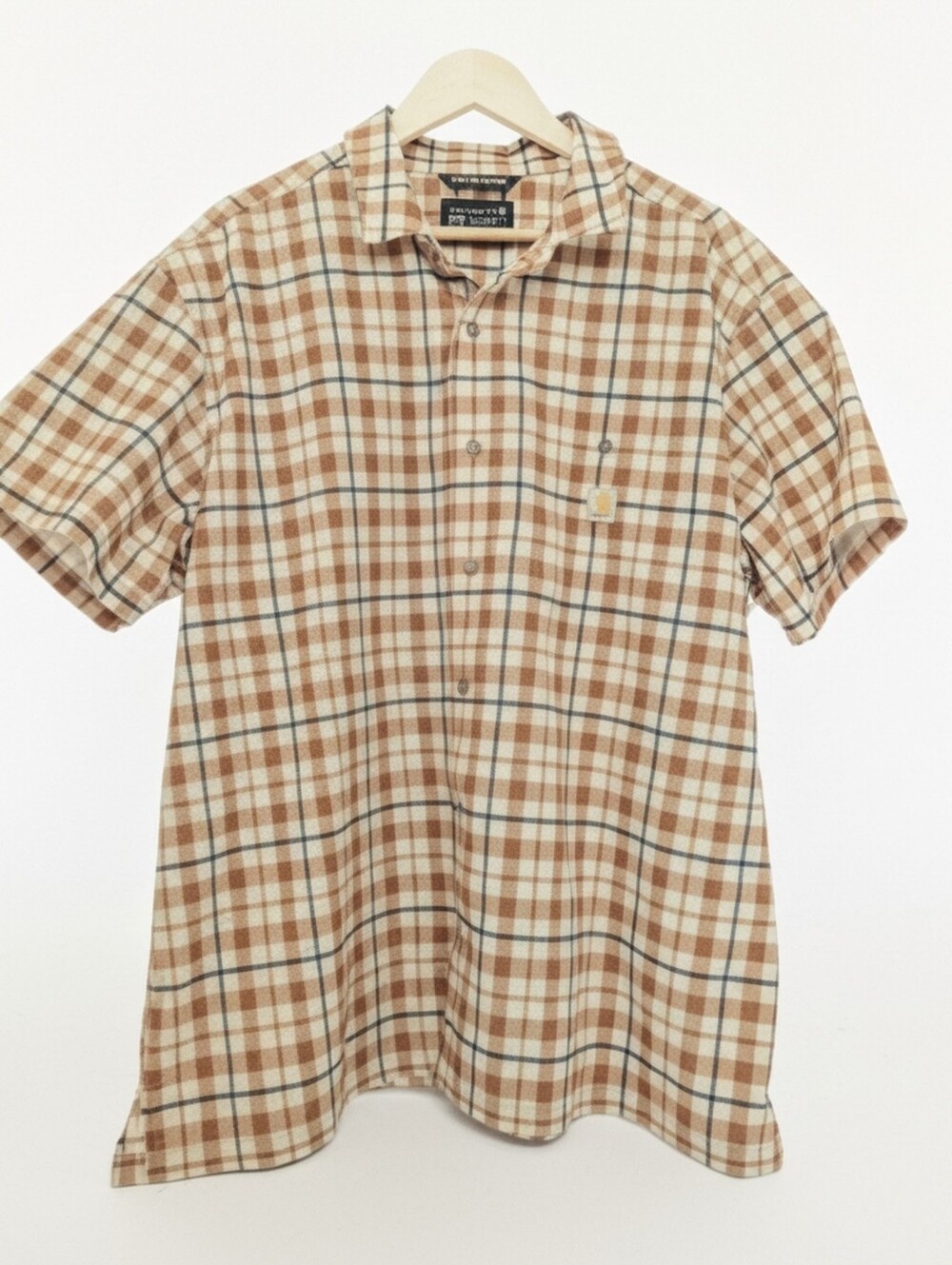 Carhartt Force Sun Defender Brown Plaid Shirt Size 2XL